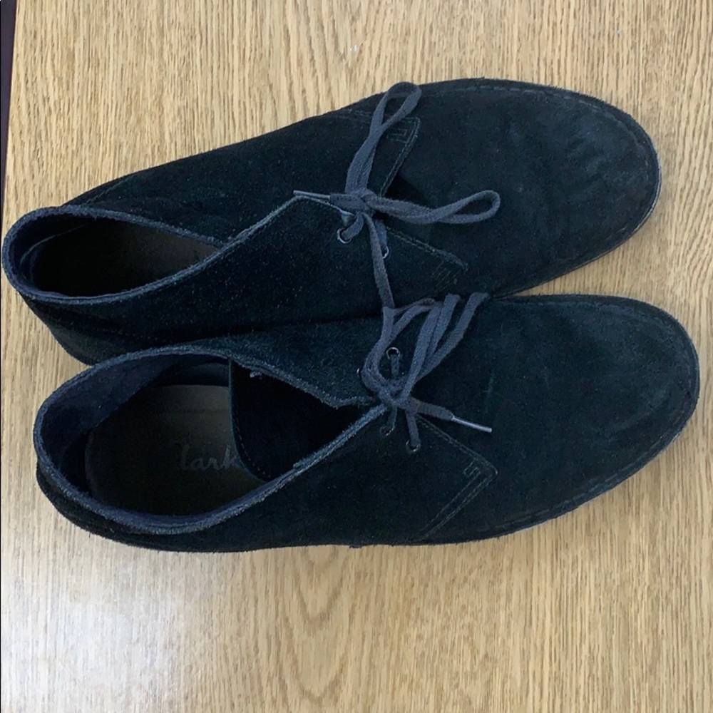 Suede black Clark chukka boots